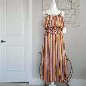 FRAME Smocked Waist Silk Midi Dress (Size S/P)
